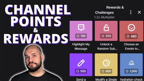 channel point rewards settings.